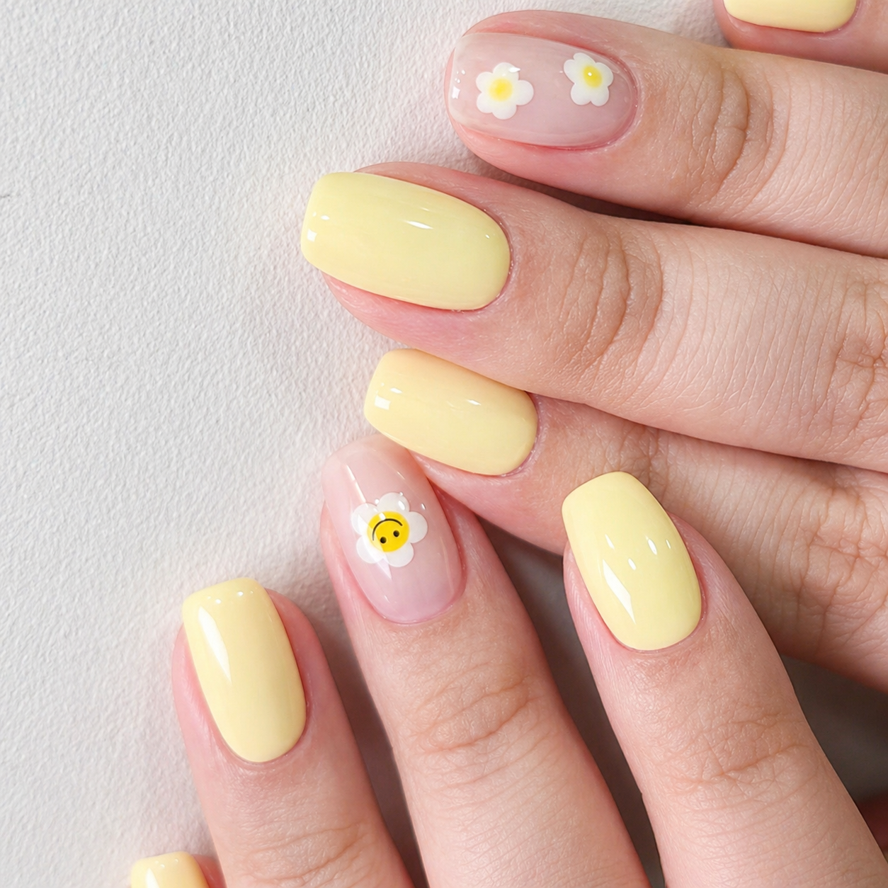 Butter yellow nails