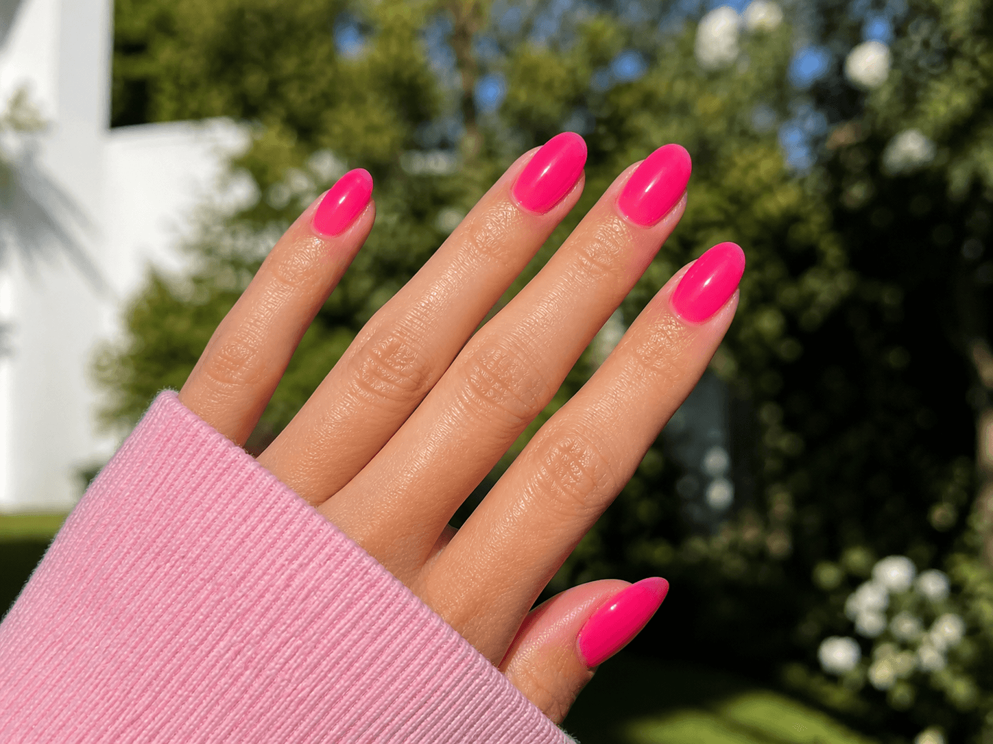 Jelly neon nails and neon French tips